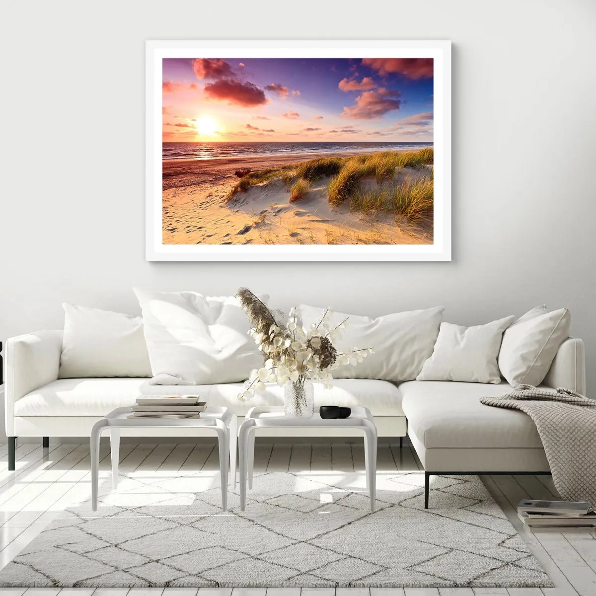 Poster in einem weißen Rahmen - Die Luft riecht schon im Sommer - 40x30 cm