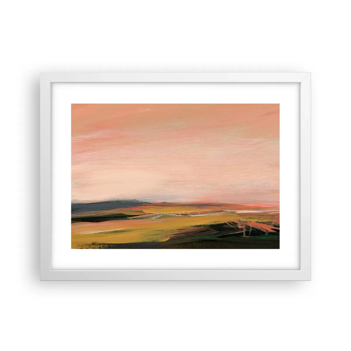 Poster in einem weißen Rahmen - In Rosatönen - 40x30 cm