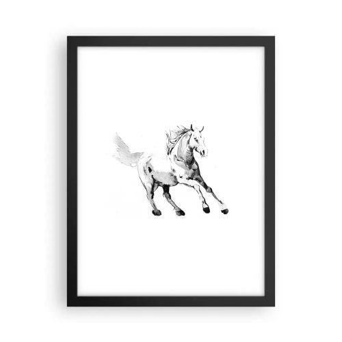 Poster in einem schwarzem Rahmen - Ungezähmte Seele - 30x40 cm