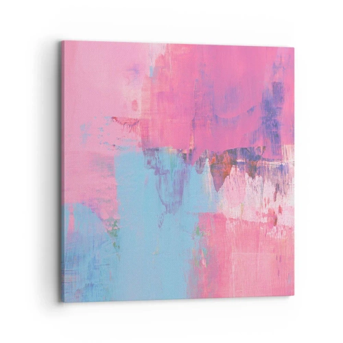 Bild auf Leinwand - Leinwandbild - Rosa, Blau und eine Prise Licht - 70x70 cm