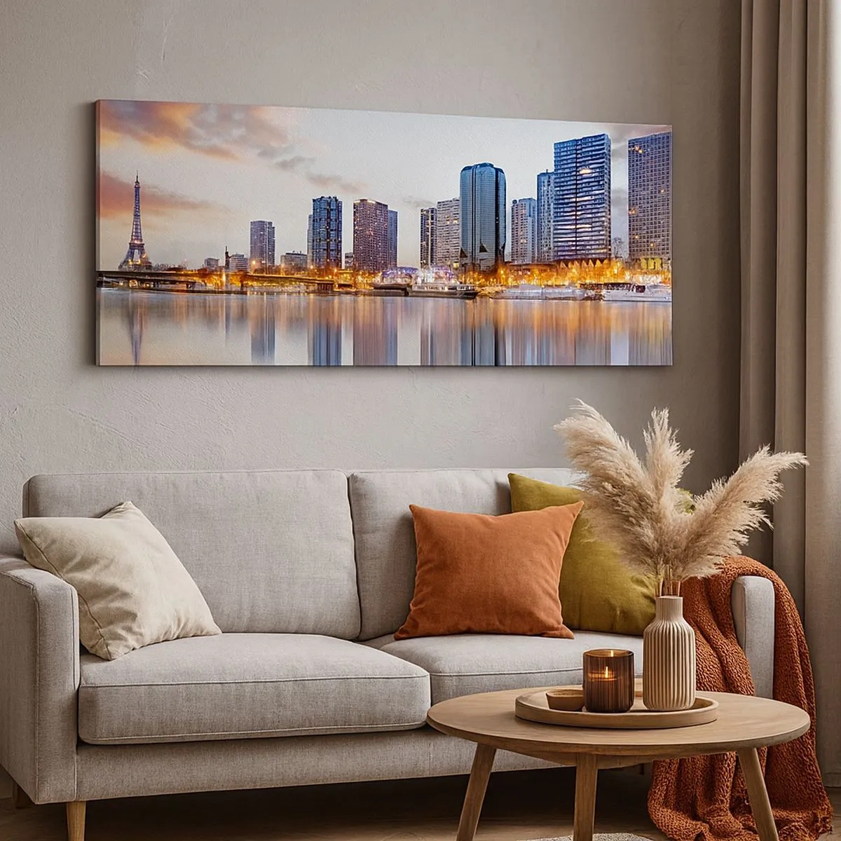 Bild auf Leinwand - Leinwandbild - Die monumentale Ruhe von Paris - 100x40 cm