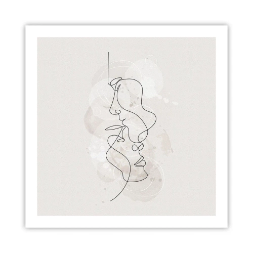 Poster - Verstrickt in eine Umarmung - 60x60 cm