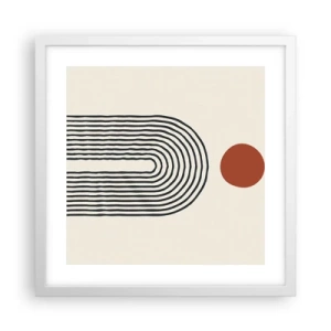 Poster in einem weißen Rahmen - Magnetismus von Formen und Farben - 40x40 cm