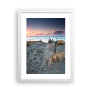 Poster in einem weißen Rahmen - Du hast einen Regenbogen aus strahlendem Licht verschüttet ... - 30x40 cm