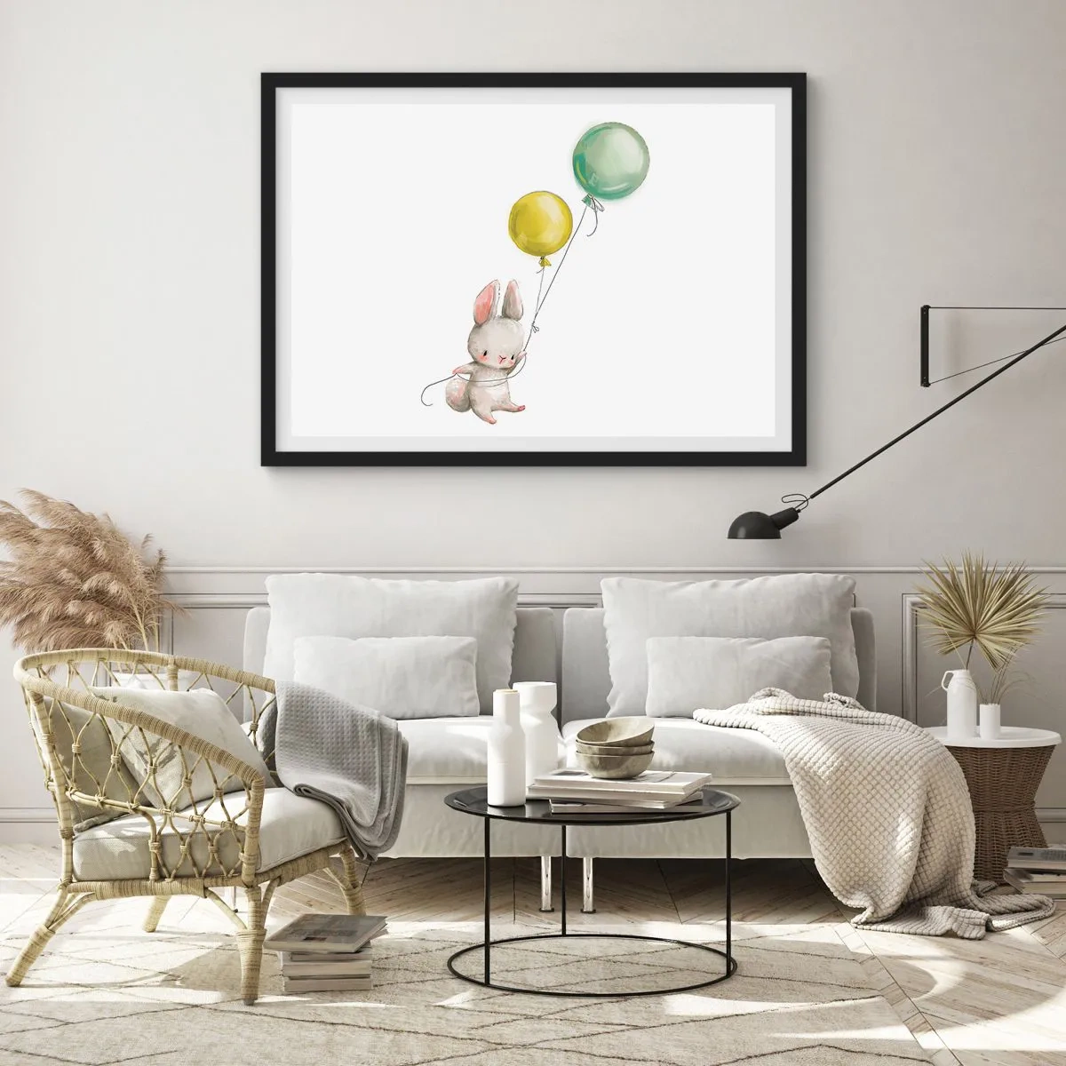 Poster in einem schwarzem Rahmen - Ich werde auch fliegen! - 91x61 cm