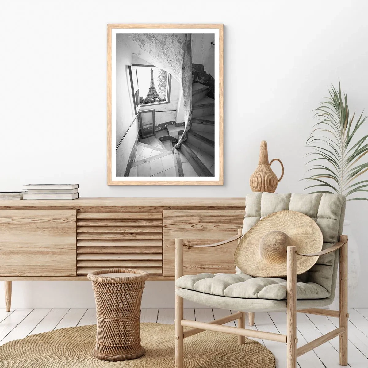 Poster in einem Rahmen aus heller Eiche - Was für eine Aussicht! - 50x70 cm