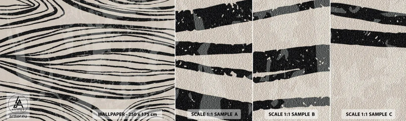 Fototapetenmuster Standard Eco - Linienpool - Abstraktion, Linien, Modern - 100x30 cm