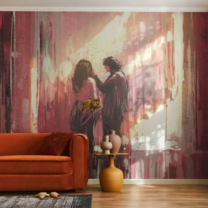 Fototapete Standard Eco - Das ewige Schauspiel der Liebe - Abstraktion, Frau, Liebe - 350x256 cm