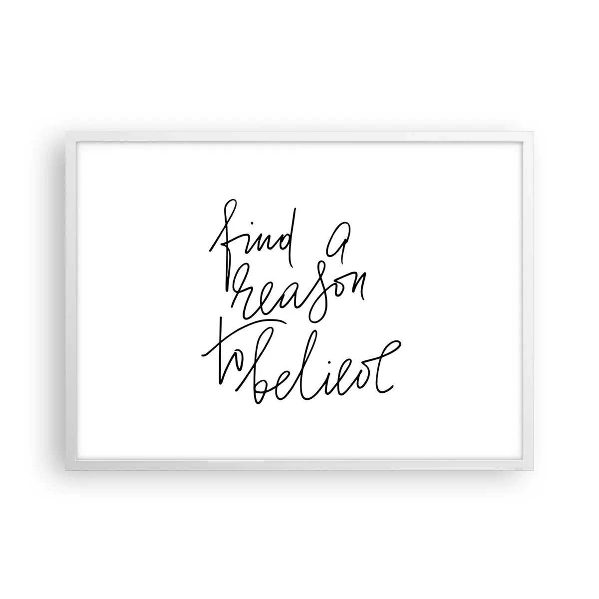 Poster in einem weißen Rahmen - Es ist möglich - 70x50 cm