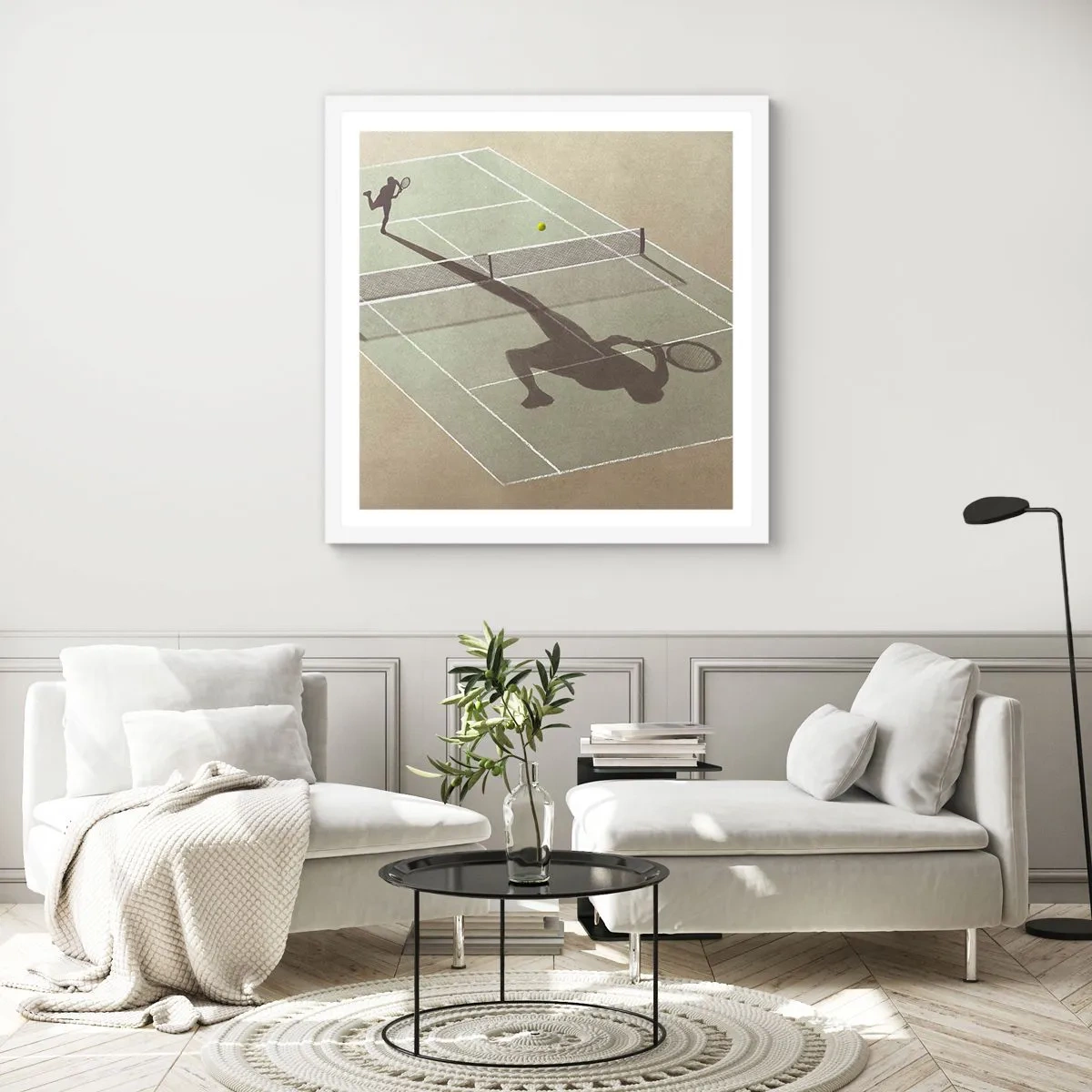 Poster in einem weißen Rahmen - Überwinde dich selbst - 50x50 cm