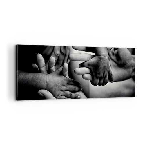 Bild auf Leinwand - Leinwandbild - Mensch sein - 100x40 cm