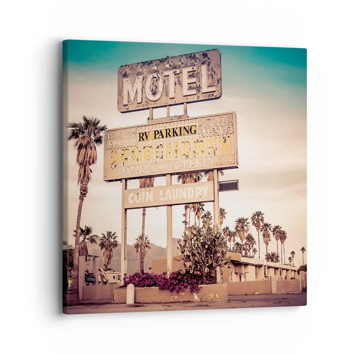 Bild auf Leinwand - Leinwandbild - Hier ist die Zeit stehen geblieben - 30x30 cm