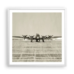 Poster in einem weißen Rahmen - Wie immer bereit - 60x60 cm