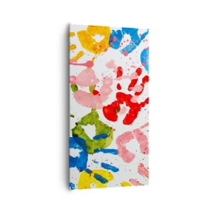 Bild auf Leinwand - Leinwandbild - Folgen Sie den Spuren - 65x120 cm