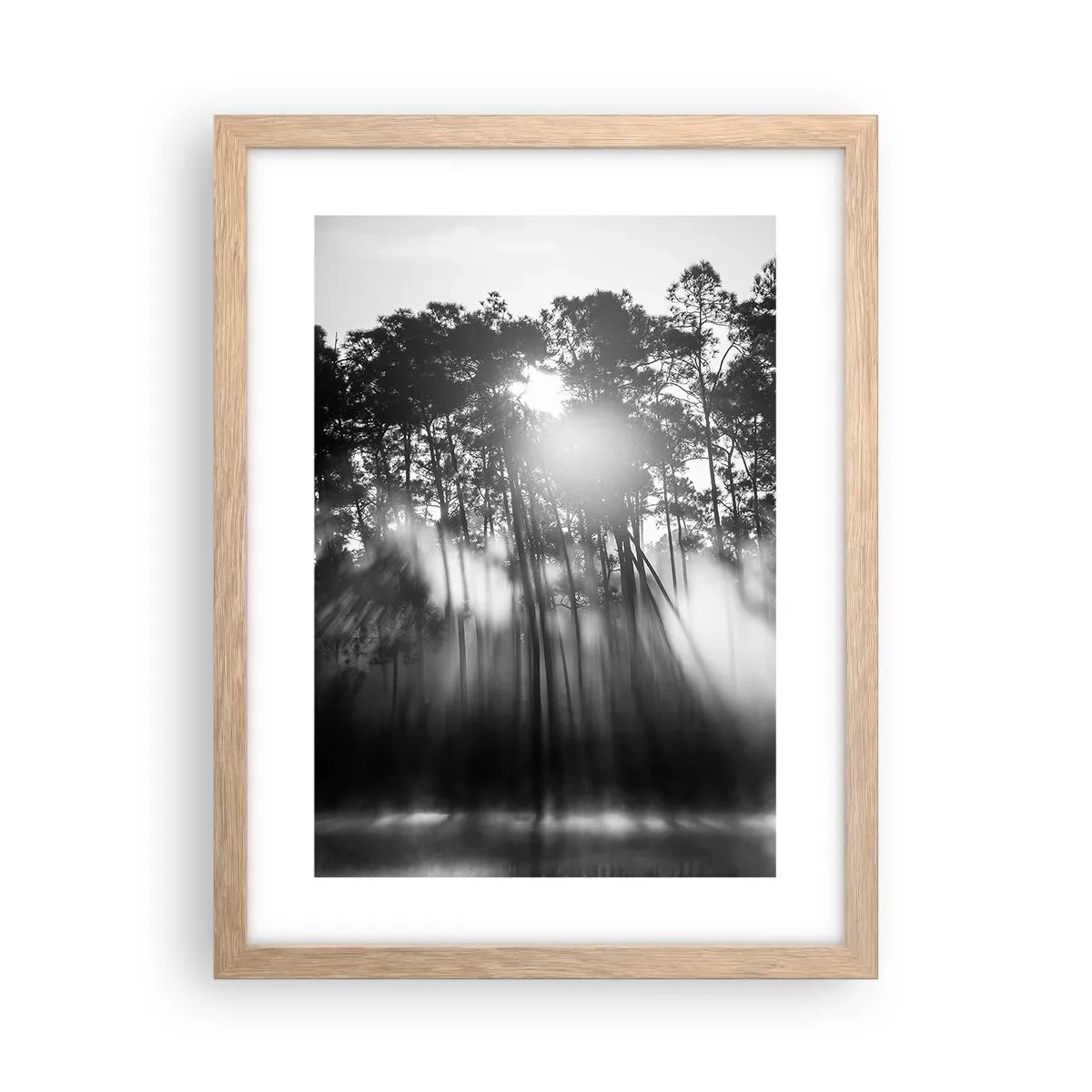 Poster in einem Rahmen aus heller Eiche - Unaufhaltsame Sonne - 30x40 cm