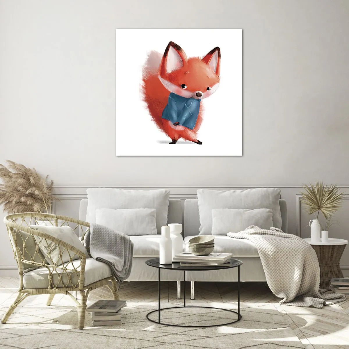 Glasbild - Bild auf glas - Steht mir das gut? - 60x60 cm