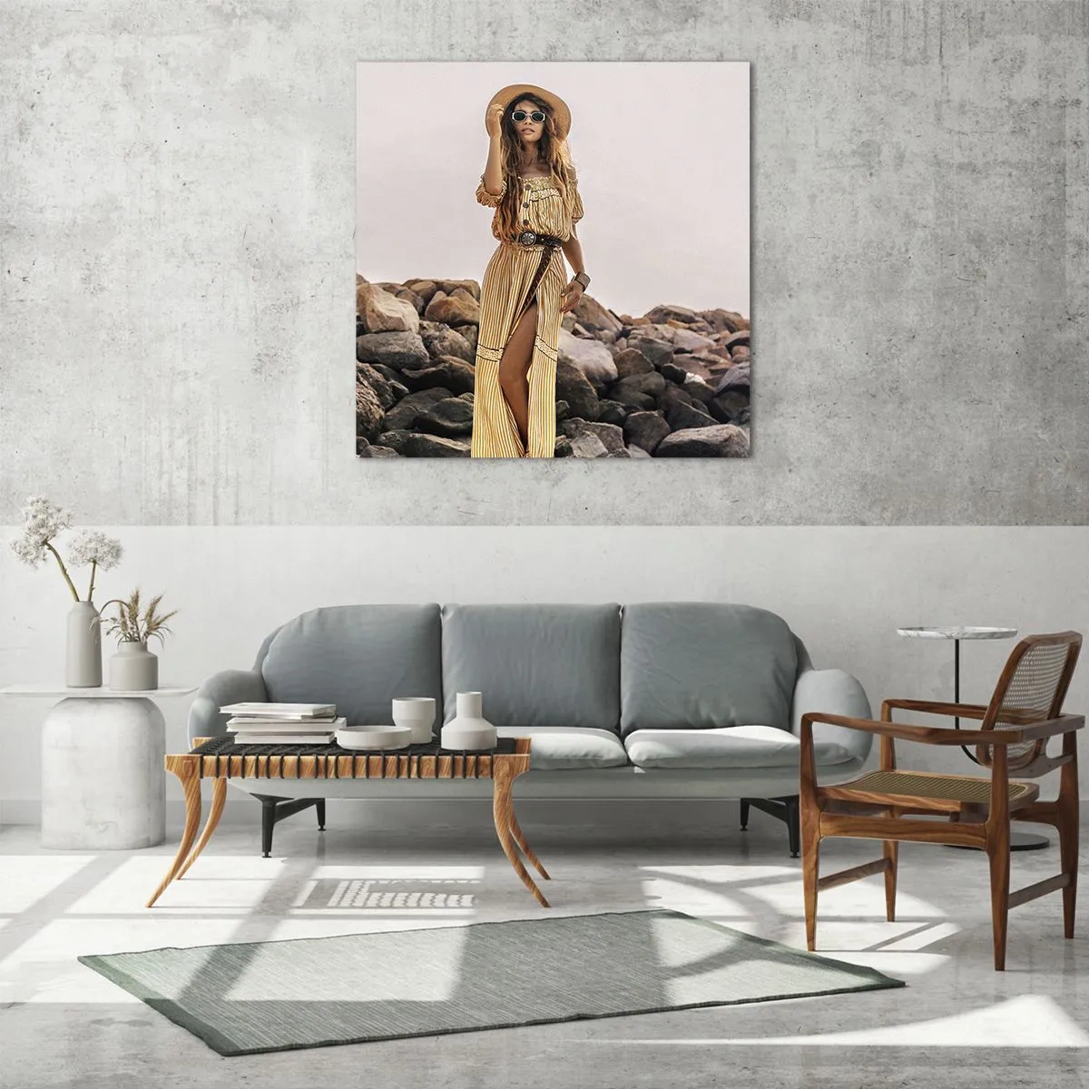 Glasbild - Bild auf glas - Die Magie der Steine - 50x50 cm