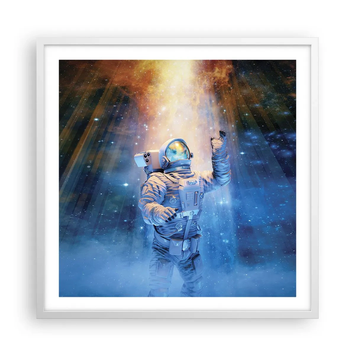 Poster in einem weißen Rahmen - Endlich am Ende - 60x60 cm