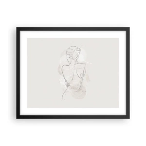 Poster in einem schwarzem Rahmen - Wie ein sensibles Instrument - 50x40 cm