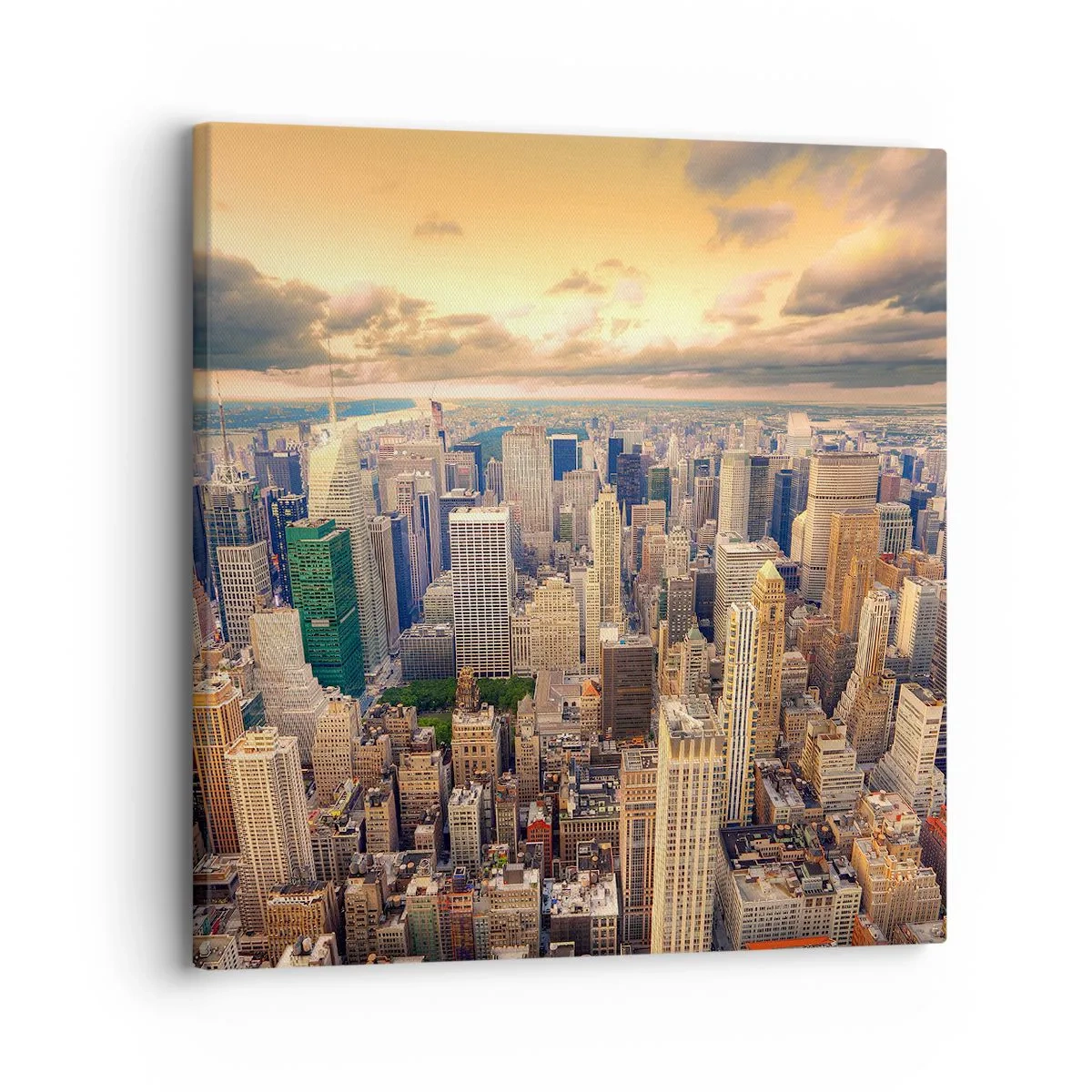 Bild auf Leinwand - Leinwandbild - Vergoldete Metropole - 30x30 cm