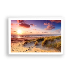 Poster in einem weißen Rahmen - Die Luft riecht schon im Sommer - 91x61 cm