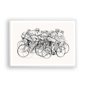 Poster in einem weißen Rahmen - Gemeinsam als Team - 100x70 cm