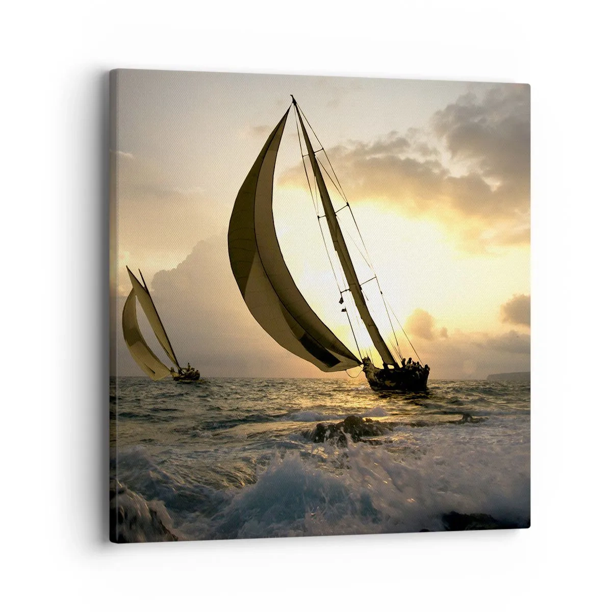 Bild auf Leinwand - Leinwandbild - Mit dem Wind und gegen den Wind - 40x40 cm