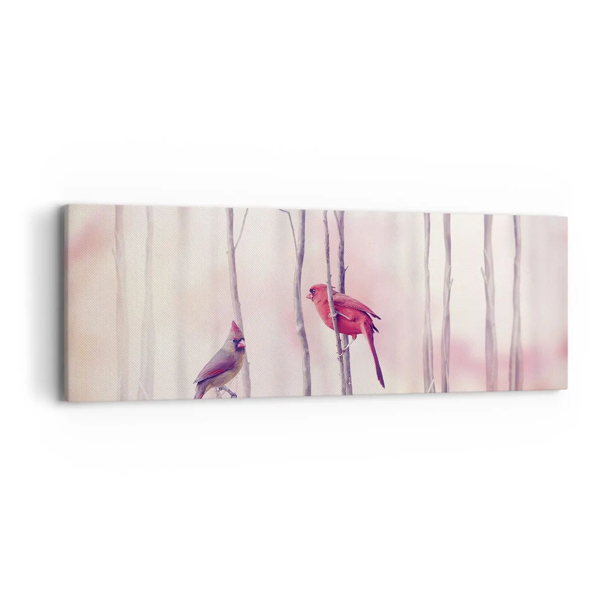 Bild auf Leinwand - Leinwandbild - Geschichte vom rosa Wald - 90x30 cm