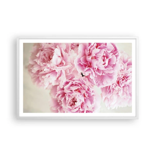Poster in einem weißen Rahmen - In rosa Glamour - 91x61 cm