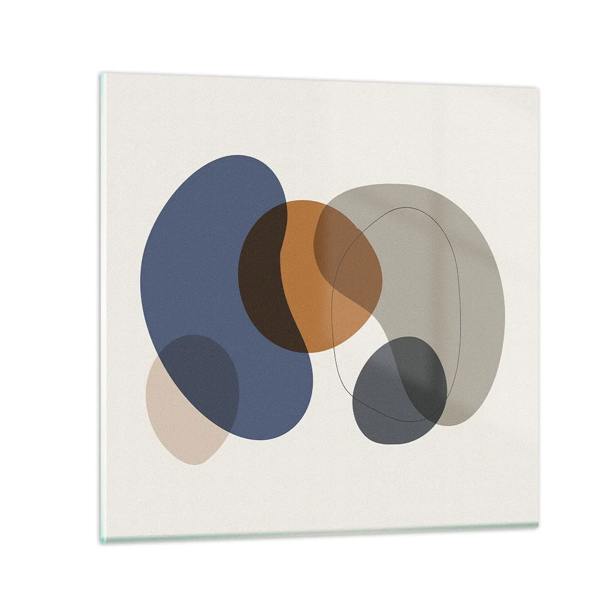 Glasbild - Bild auf glas - Farbtropfen - 50x50 cm