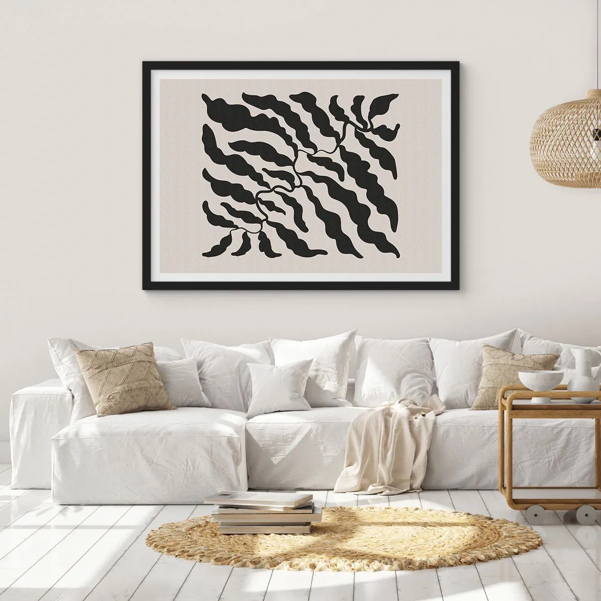 Poster in einem schwarzem Rahmen - Natur des Quadrats - 50x40 cm