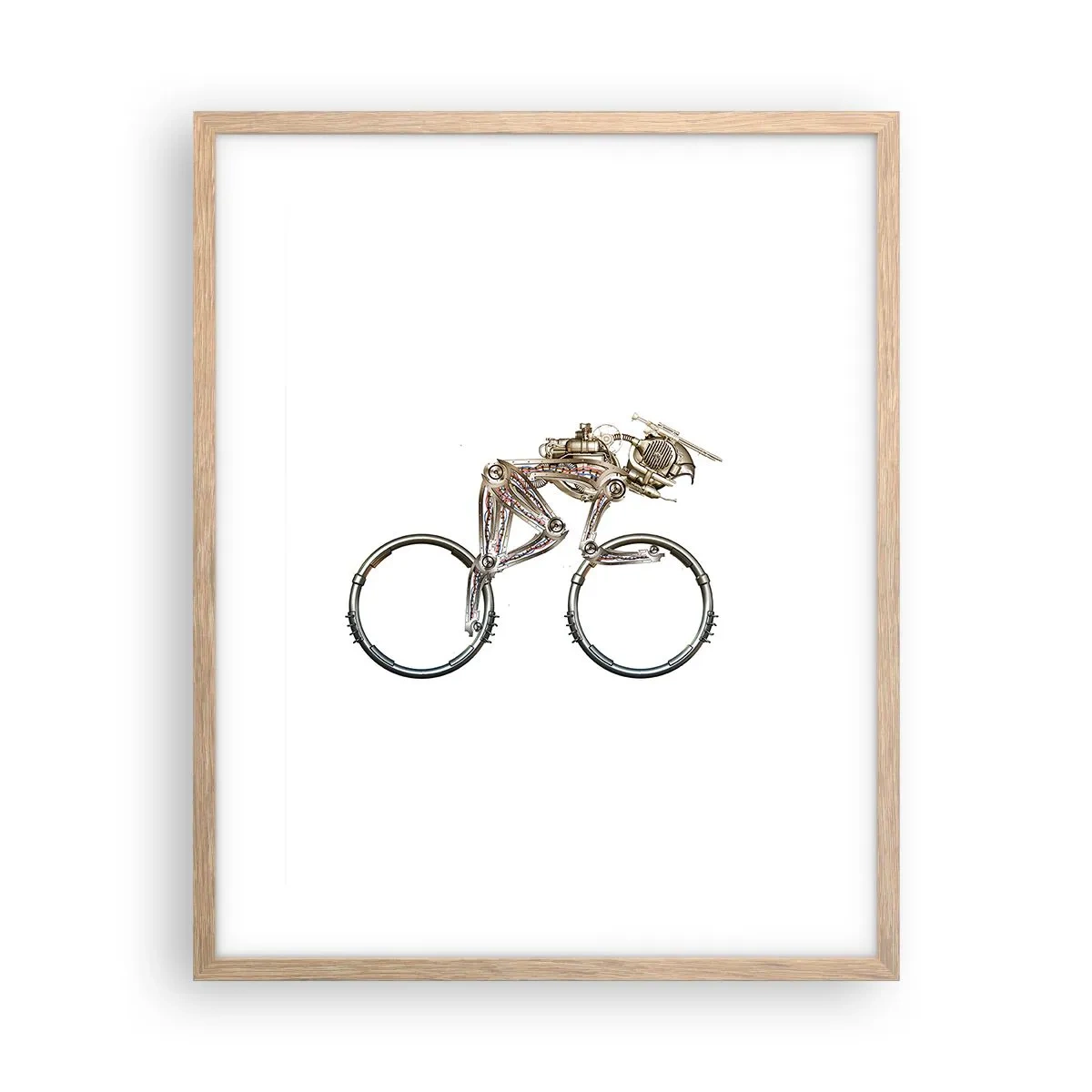 Poster in einem Rahmen aus heller Eiche - Eine tolle Maschine - 40x50 cm