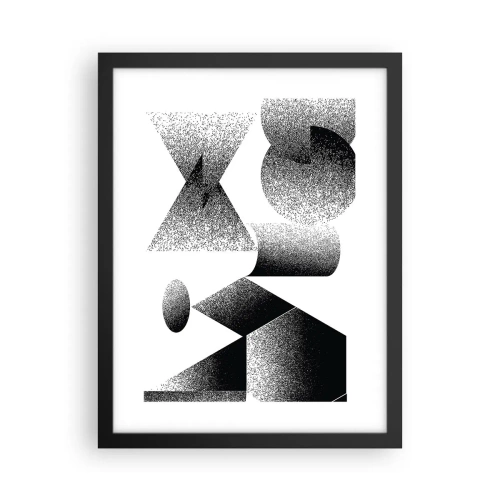 Poster in einem schwarzem Rahmen - Winkel und Ovale - 30x40 cm