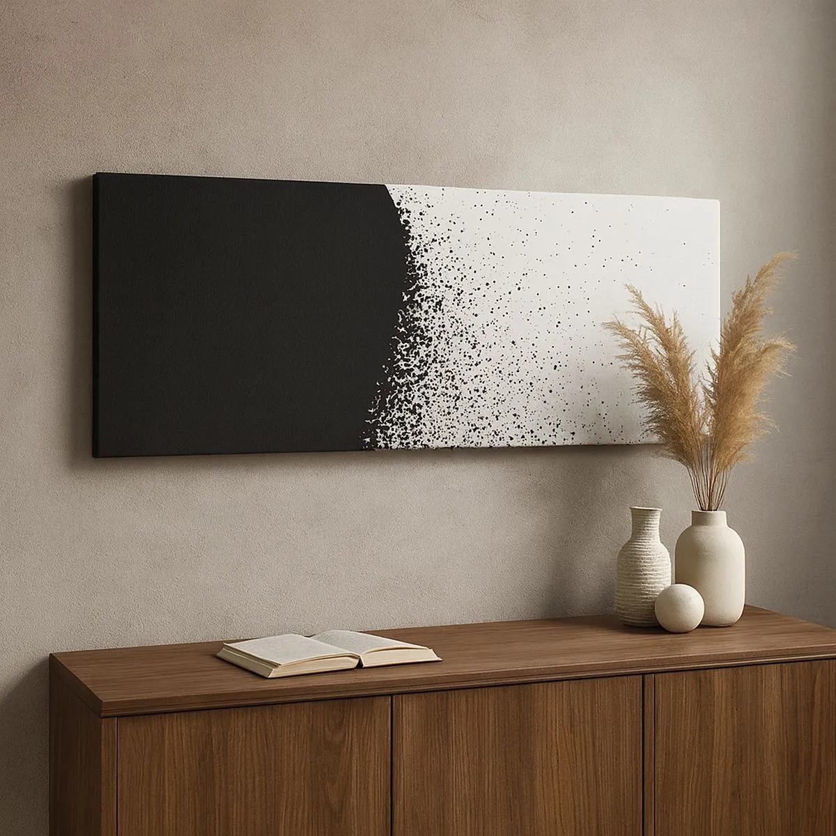 Bild auf Leinwand - Leinwandbild - Bewegung von Molekülen - 100x40 cm