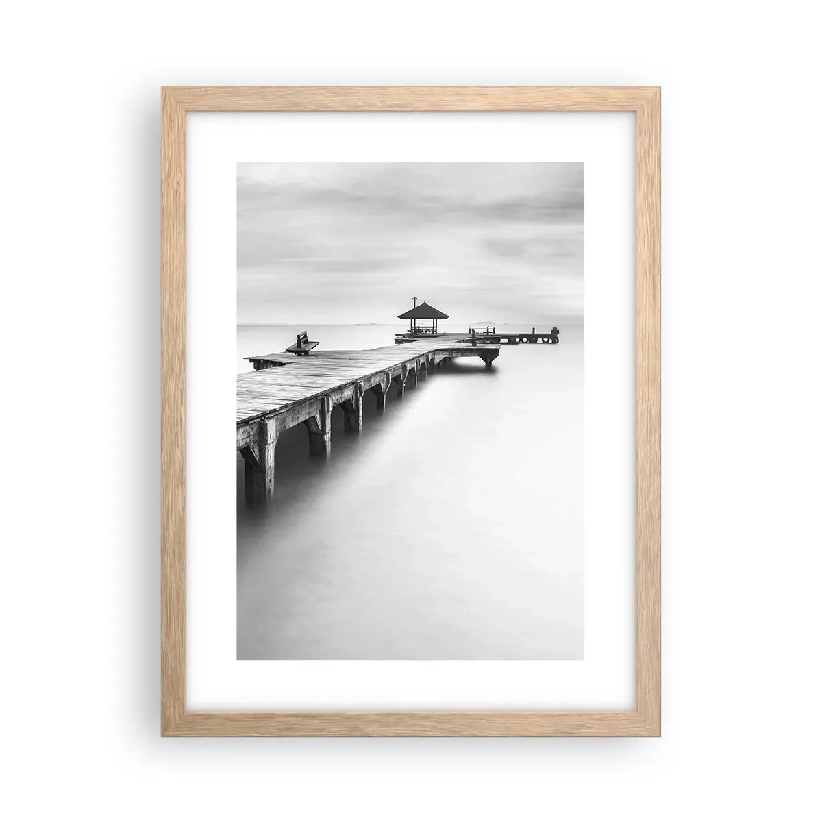 Poster in einem Rahmen aus heller Eiche - In die Ferne - 30x40 cm
