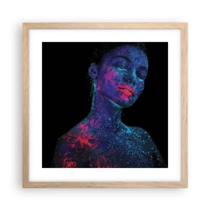 Poster in einem Rahmen aus heller Eiche - Im Sternenstaub - 40x40 cm