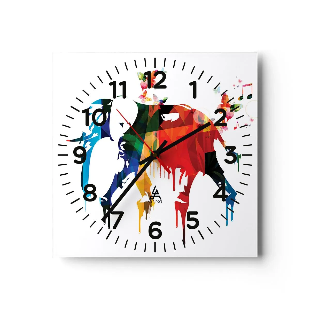 Wanduhr - Glasuhr - Jeder kann tanzen - 30x30 cm