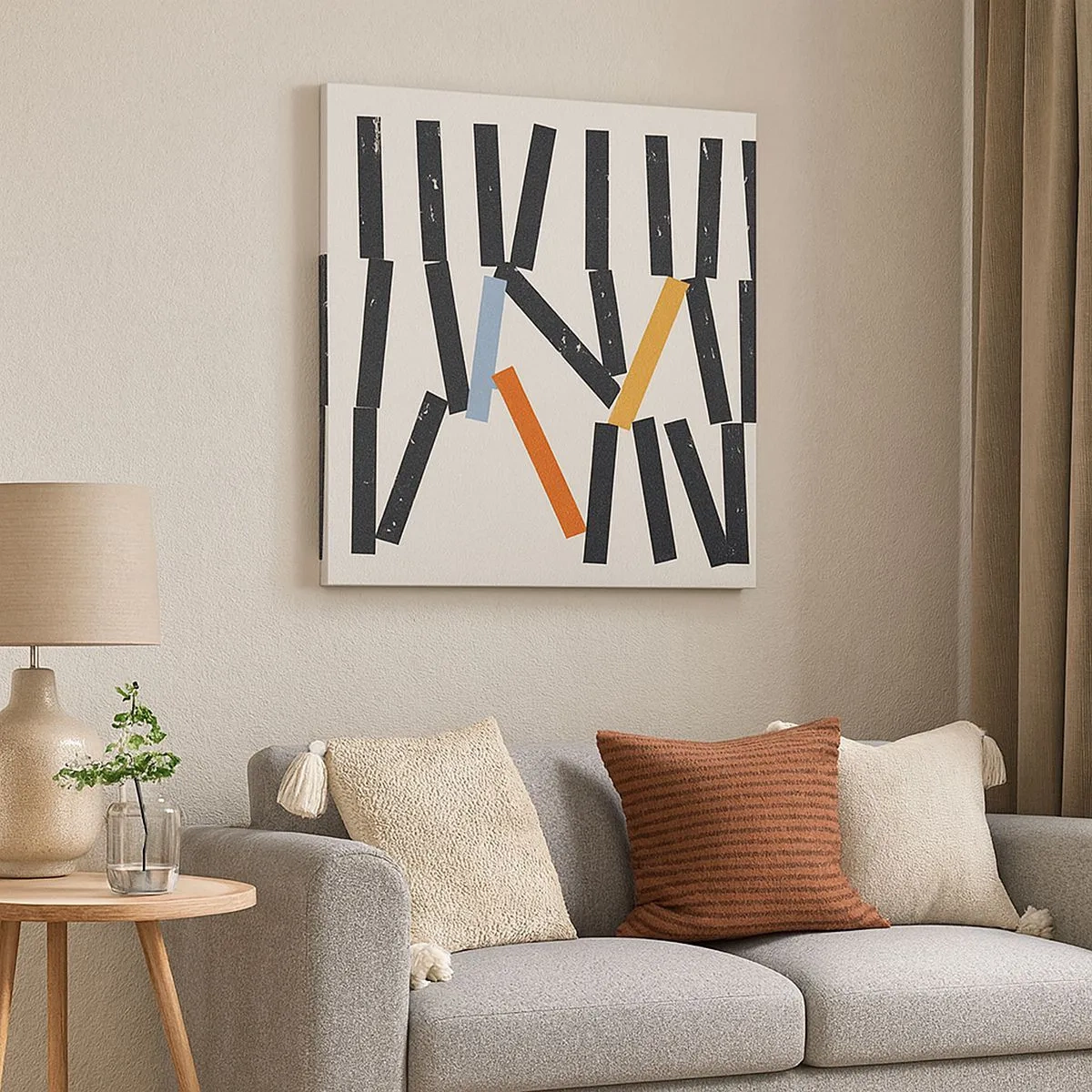 Bild auf Leinwand - Leinwandbild - Domino – Komposition - 30x30 cm