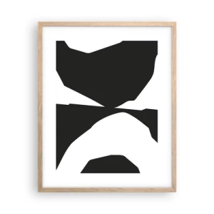 Poster in einem Rahmen aus heller Eiche - Positiv negativ - 40x50 cm