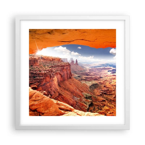 Poster in einem weißen Rahmen - Von der Natur selbst geschnitzt - 40x40 cm