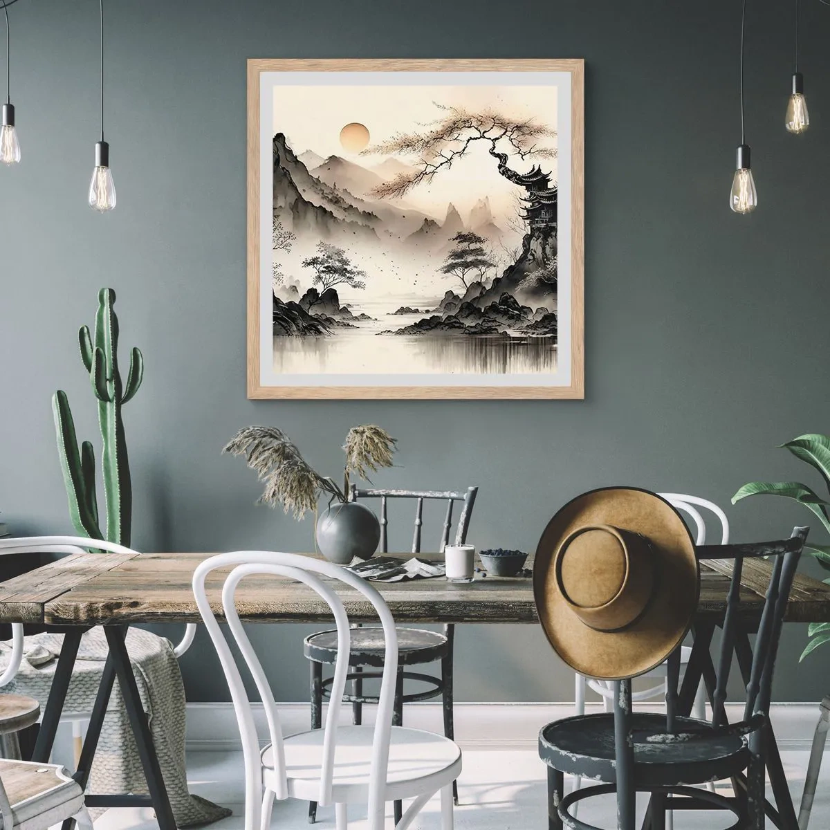 Poster in einem Rahmen aus heller Eiche - Einzigartiger Charme des Orients - 30x30 cm