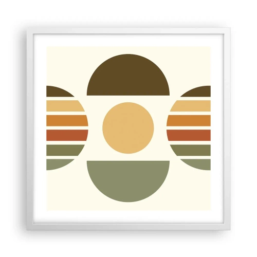 Poster in einem weißen Rahmen - In Erdtönen - 50x50 cm