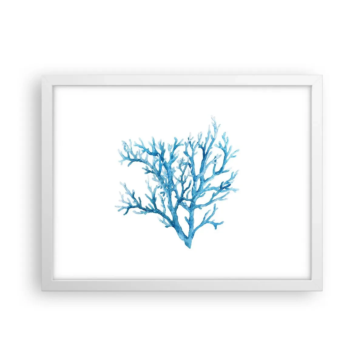 Poster in einem weißen Rahmen - Nautisches Filigran - 40x30 cm