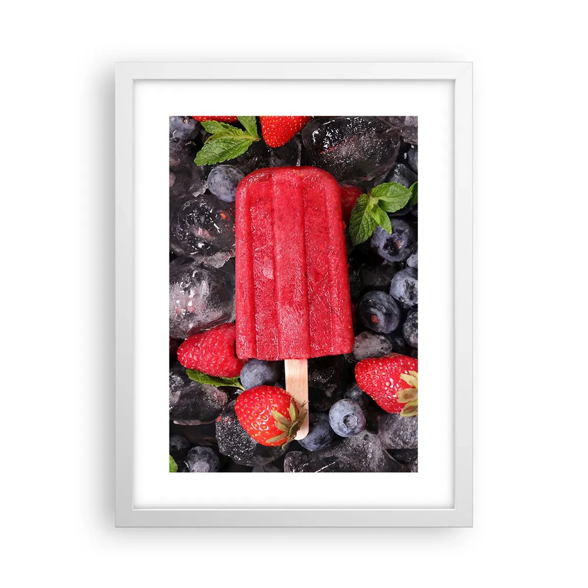 Poster in einem weißen Rahmen - So schmeckt der heiße Sommer - 30x40 cm