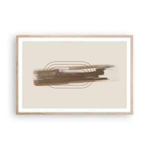 Poster in einem Rahmen aus heller Eiche - Ein Hauch von Grau - 91x61 cm