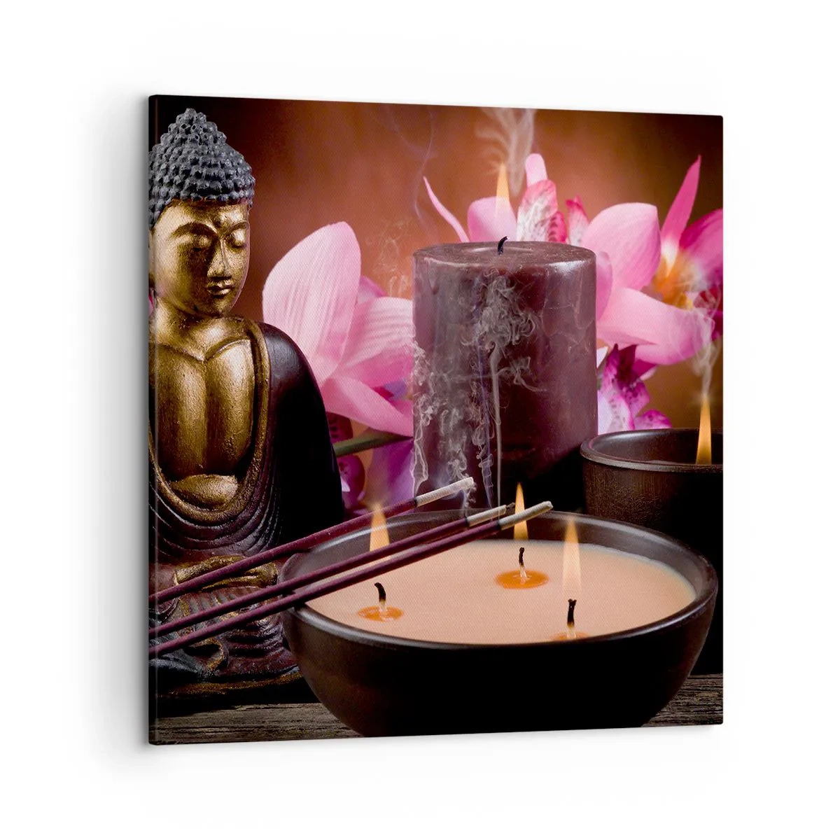 Bild auf Leinwand - Leinwandbild - Den Geist frei machen, den Körper beruhigen - 50x50 cm