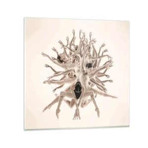 Glasbild - Bild auf glas - Aufblühen im Tanz - 30x30 cm