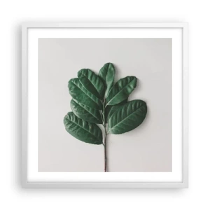 Poster in einem weißen Rahmen - Eine Zeichnung purer Natur - 50x50 cm