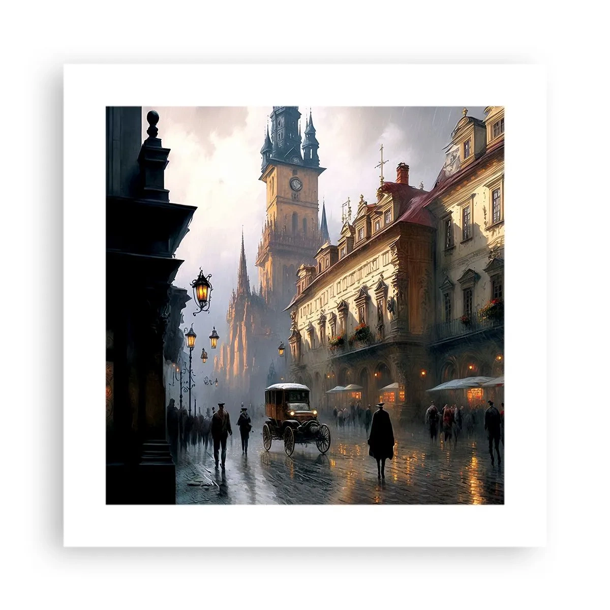 Poster - Charme eines Prager Abends - 40x40 cm