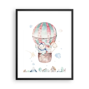 Poster in einem schwarzem Rahmen - Wir kommen bald zurück! - 40x50 cm